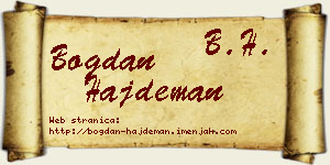 Bogdan Hajdeman vizit kartica